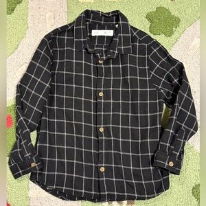 ZARA black button down super soft Size 4-5